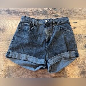 BDG Urban Outfitters Mom High Rise Dark Wash Jean Shorts